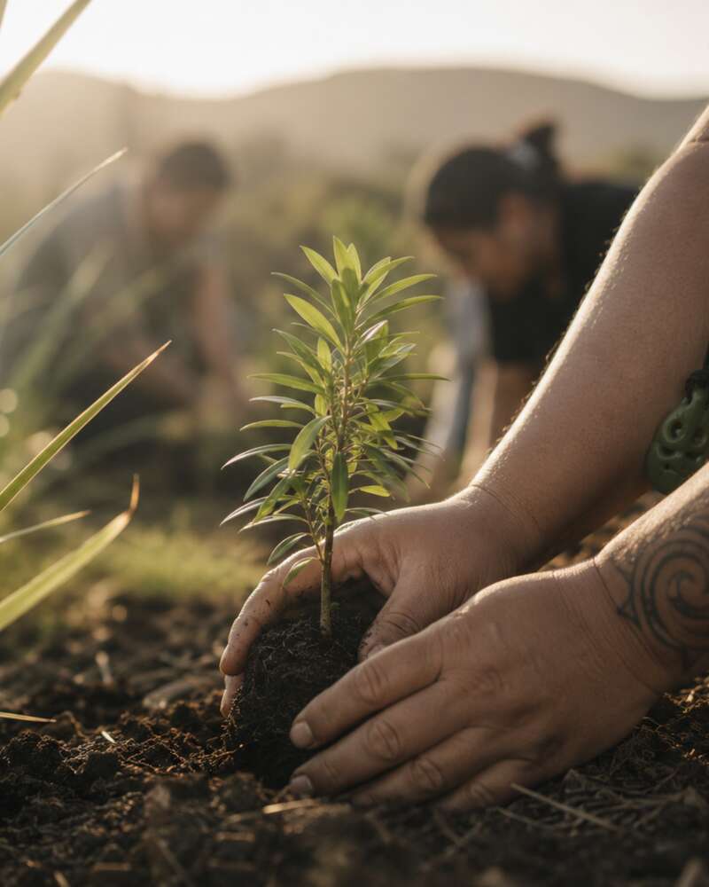 Image of person planting a garden